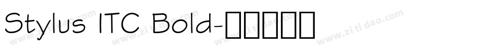 Stylus ITC Bold字体转换